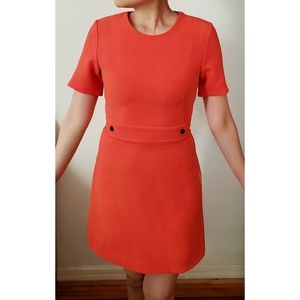 Topshop orange short sleeve dress